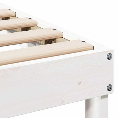Struttura del letto Bianco 100 x 220 cm Pino massello | homemem39