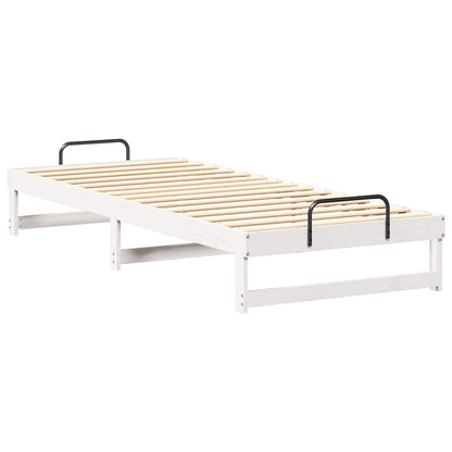 Struttura del letto Bianco 100 x 220 cm Pino massello | homemem39