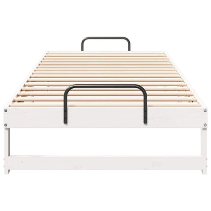 Struttura del letto Bianco 100 x 220 cm Pino massello | homemem39