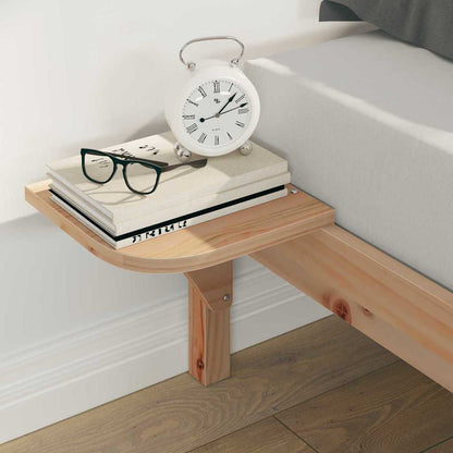 Letto con Tavolini Laterali Naturale 140 x 210 cm Pino massello