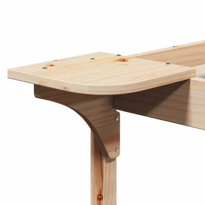 Letto con Tavolini Laterali Naturale 200 x 210 cm Pino massello | homemem39