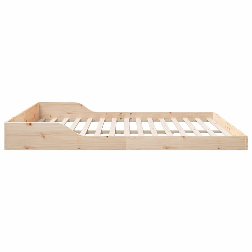 Struttura del letto Marrone 200 x 200 cm Pino massello | homemem39