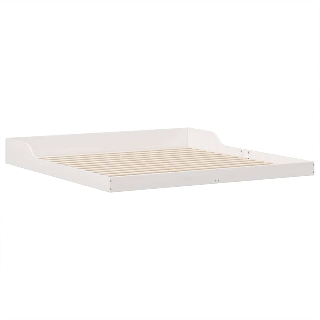 Struttura del letto Bianco 200 x 200 cm Pino massello | homemem39