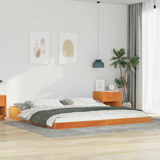Struttura del letto Marrone cerato 200 x 200 cm Pino massello | homemem39