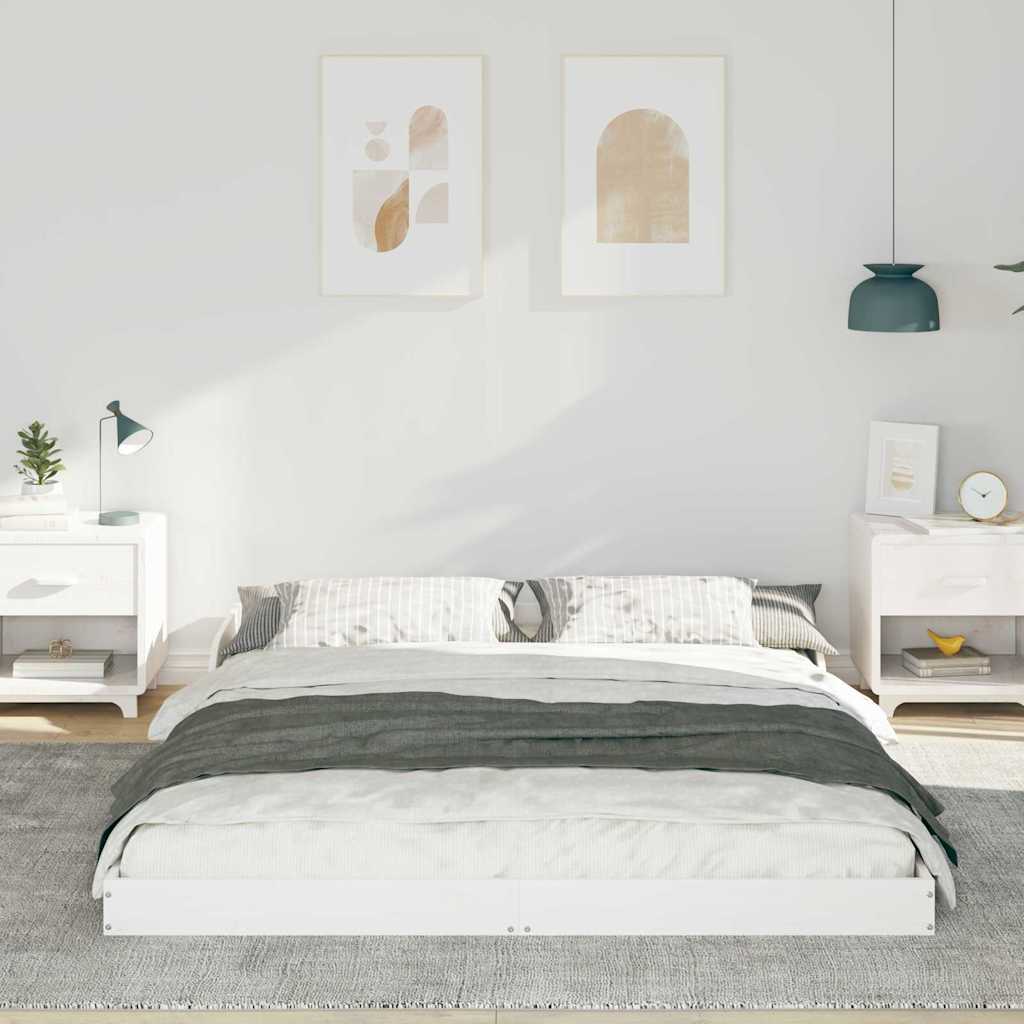 Struttura del letto Bianco 160 x 200 cm Pino massello | homemem39