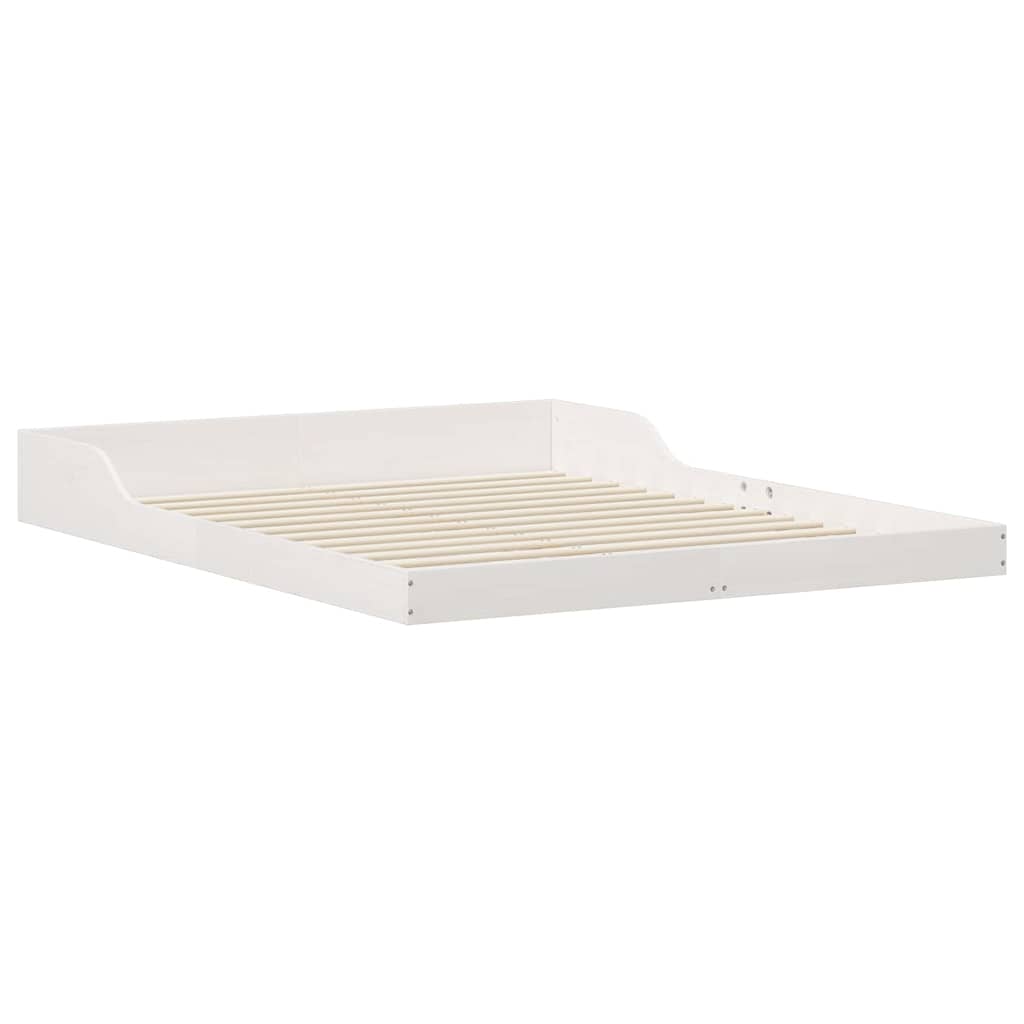 Struttura del letto Bianco 160 x 200 cm Pino massello | homemem39