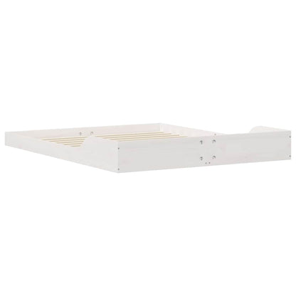 Struttura del letto Bianco 150 x 200 cm Pino massello