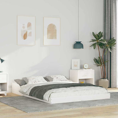 Struttura del letto Bianco 140 x 190 cm Pino massello | homemem39
