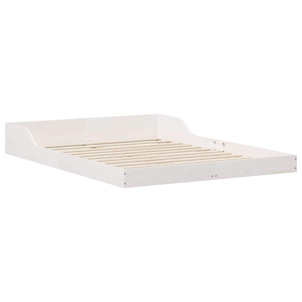 Struttura del letto Bianco 140 x 190 cm Pino massello | homemem39