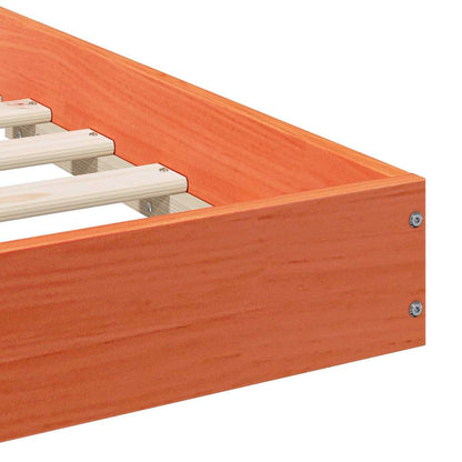 Struttura del letto Marrone cerato 140 x 190 cm Pino massello