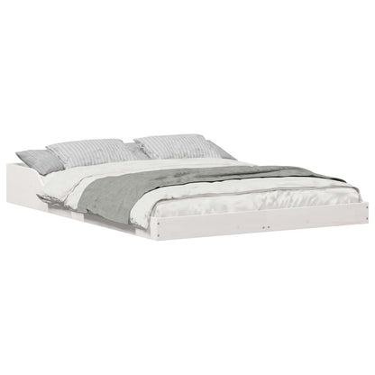 Struttura del letto Bianco 135 x 190 cm Pino massello