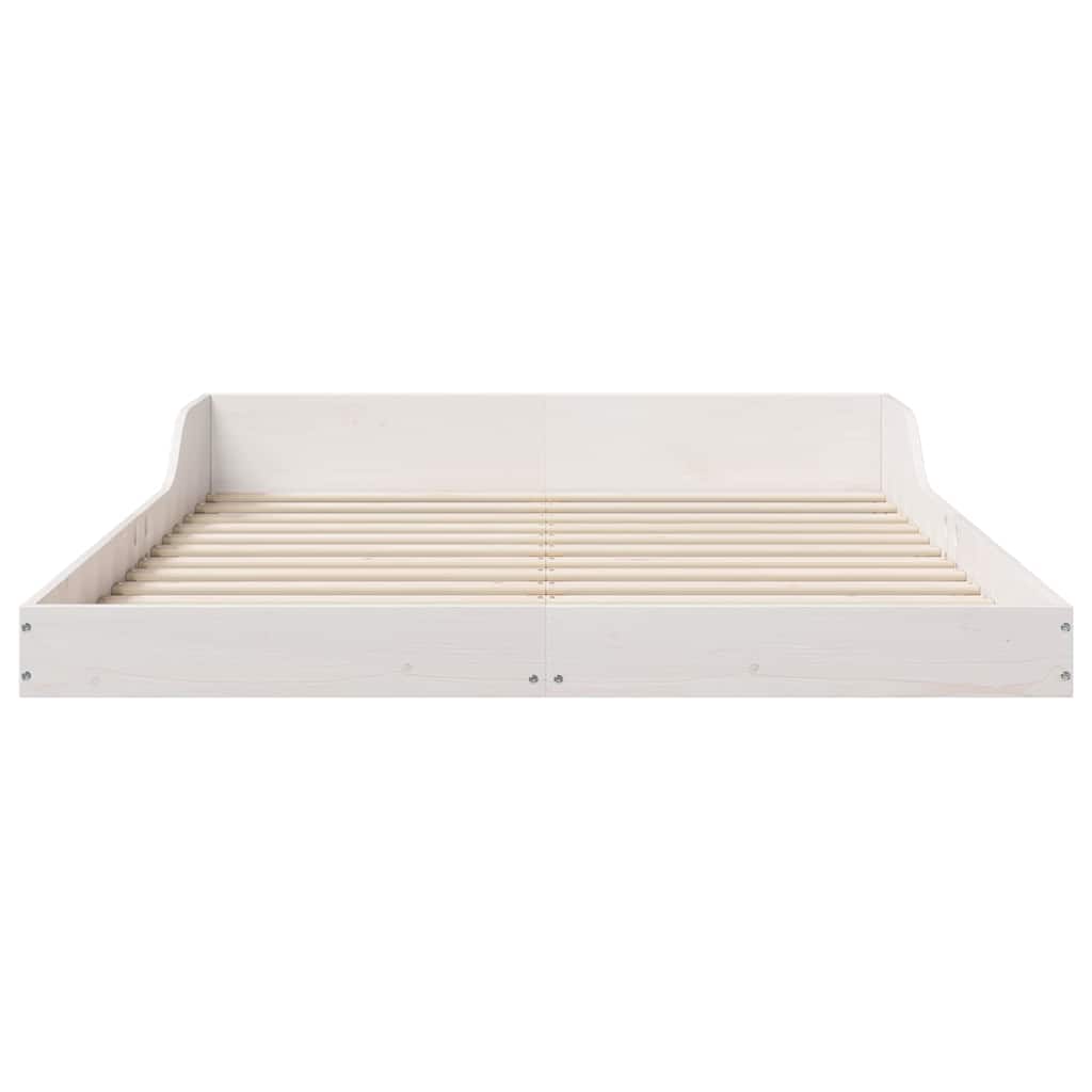 Struttura del letto Bianco 135 x 190 cm Pino massello | homemem39