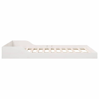 Struttura del letto Bianco 135 x 190 cm Pino massello | homemem39