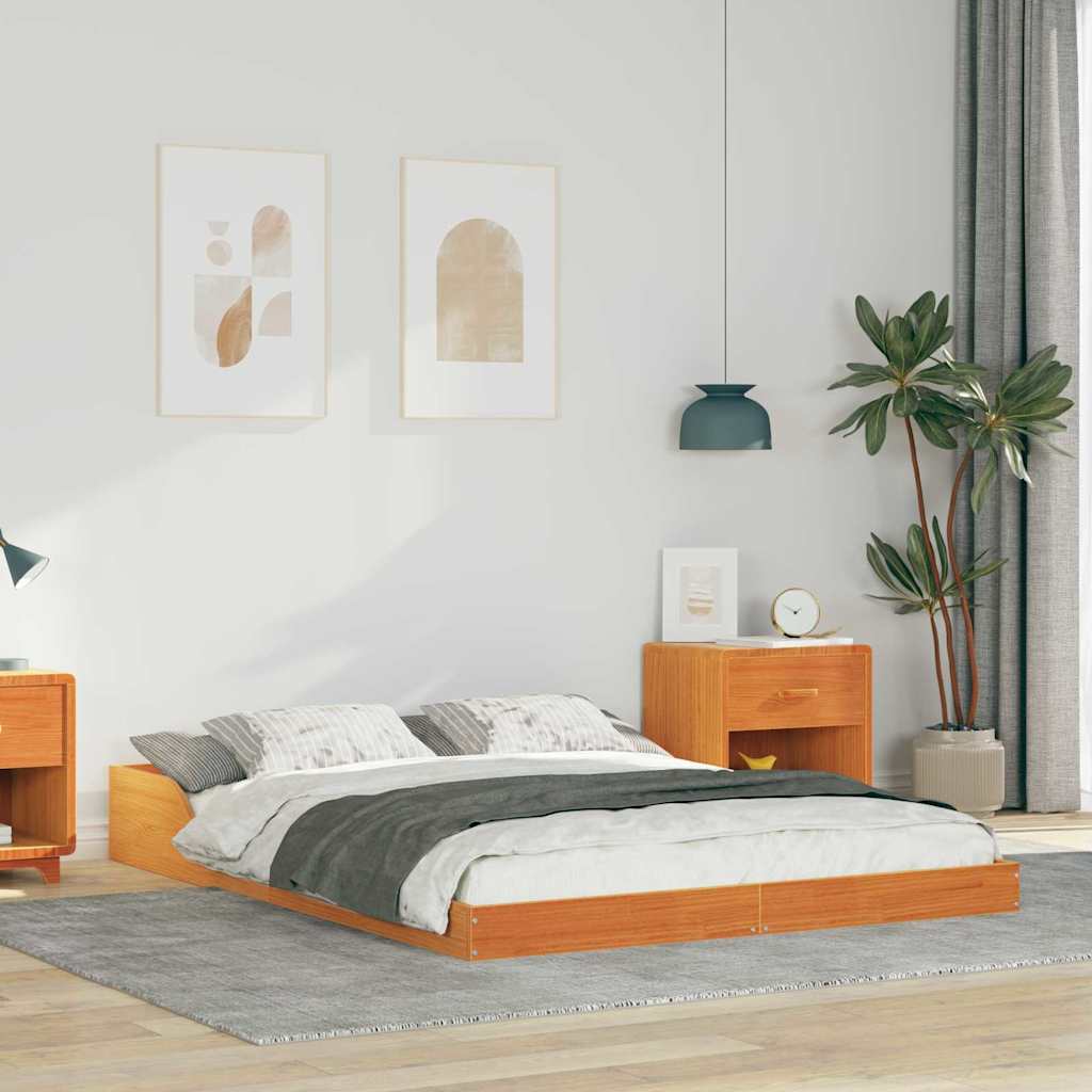 Struttura del letto Marrone cerato 120 x 190 cm Pino massello