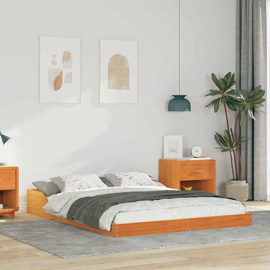 Struttura del letto Marrone cerato 120 x 190 cm Pino massello