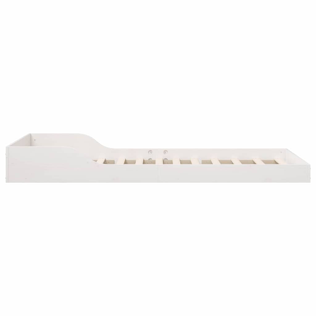 Struttura del letto Bianco 100 x 200 cm Pino massello
