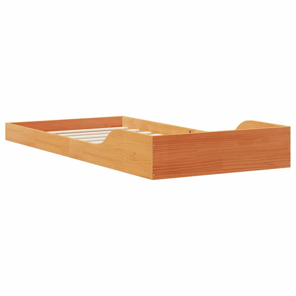 Struttura del letto Marrone cerato 100 x 200 cm Pino massello | homemem39