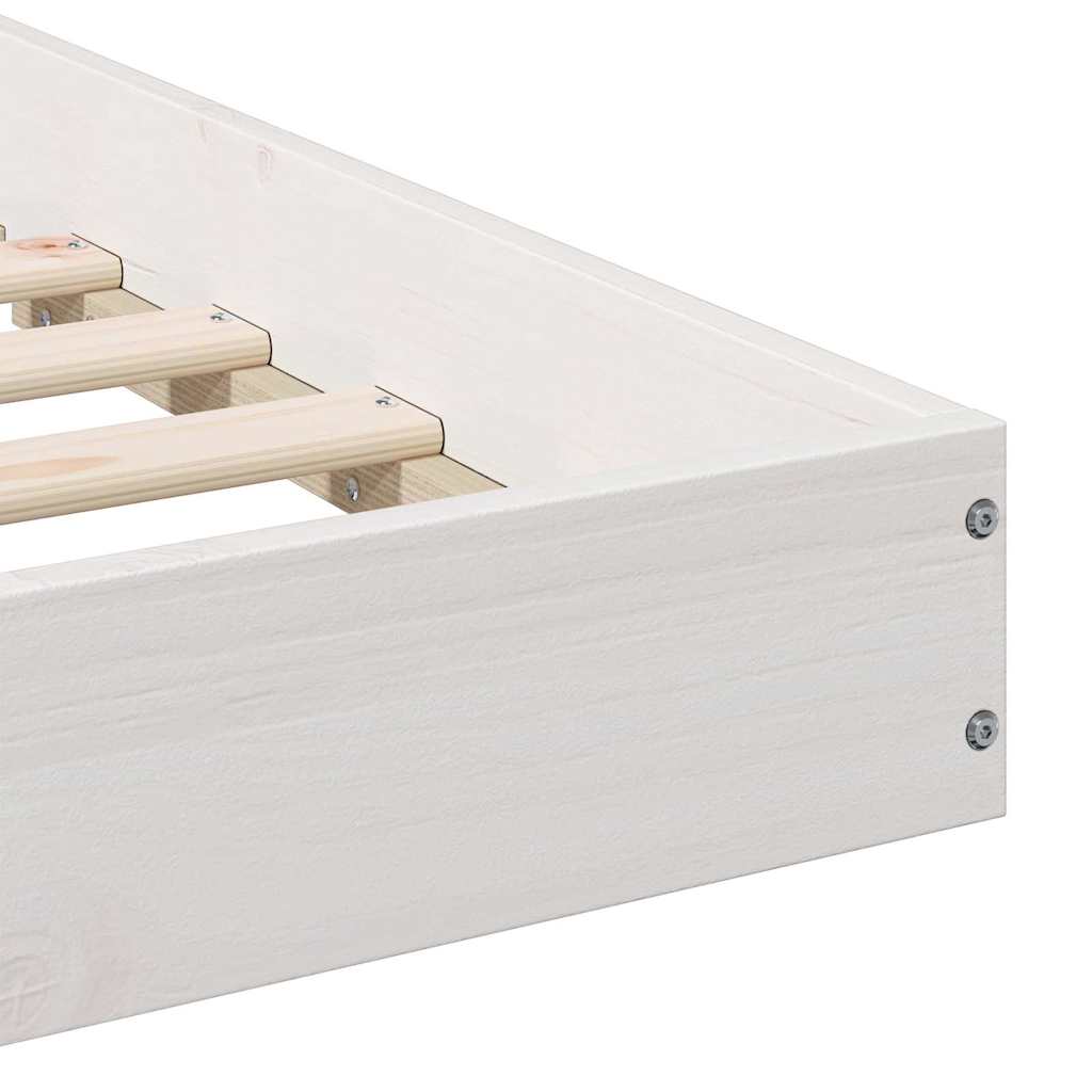 Struttura del letto Bianco 90 x 190 cm Pino massello | homemem39