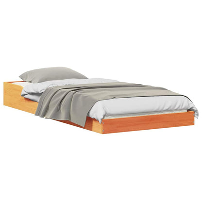 Struttura del letto Marrone cerato 75 x 190 cm Pino massello