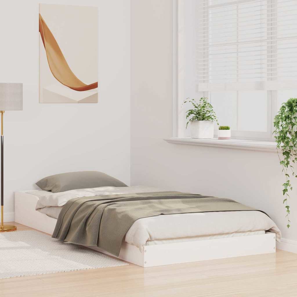 Struttura del letto Bianco 90 x 210 cm Pino massello | homemem39