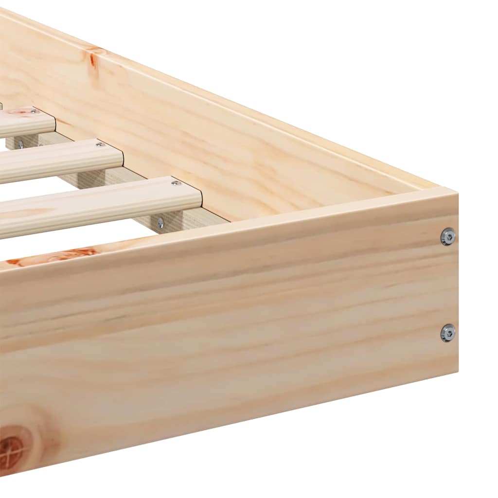 Struttura del letto Marrone 100 x 210 cm Pino massello