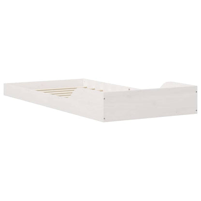 Struttura del letto Bianco 100 x 210 cm Pino massello | homemem39