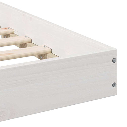 Struttura del letto Bianco 160 x 210 cm Pino massello | homemem39