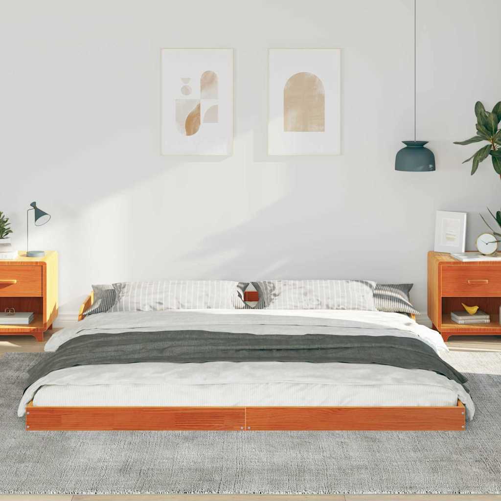 Struttura del letto Marrone cerato 200 x 210 cm Pino massello | homemem39