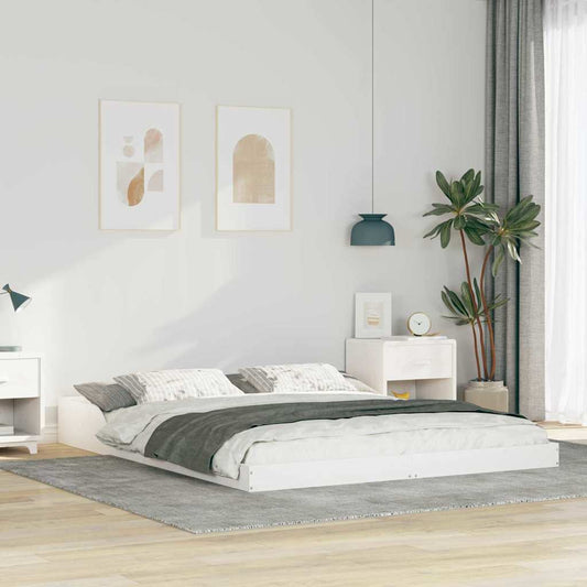 Struttura del letto Bianco 160 x 220 cm Pino massello | homemem39
