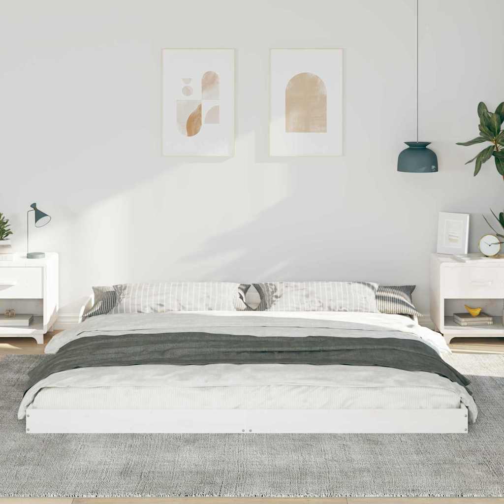 Struttura del letto Bianco 200 x 220 cm Pino massello | homemem39