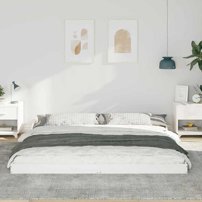 Struttura del letto Bianco 200 x 220 cm Pino massello | homemem39