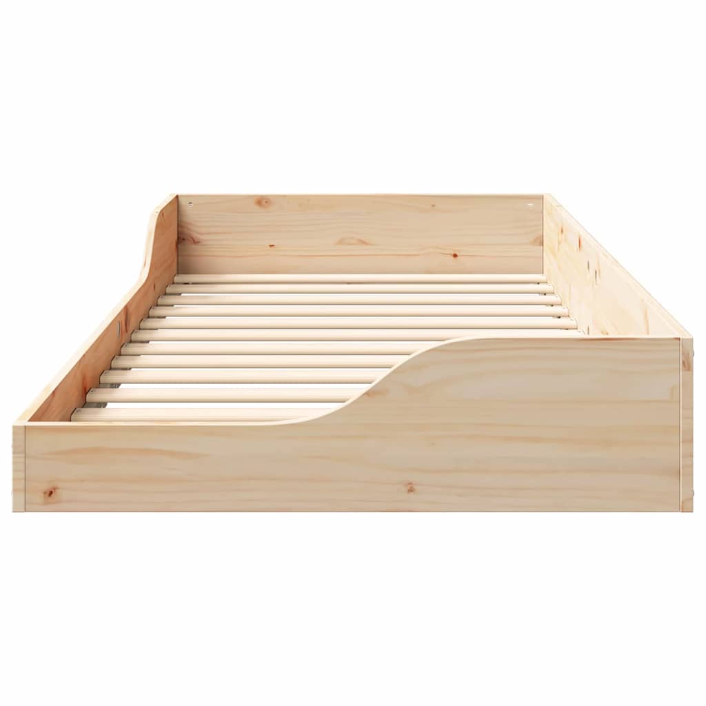 Struttura del letto Marrone 100 x 200 cm Pino massello | homemem39