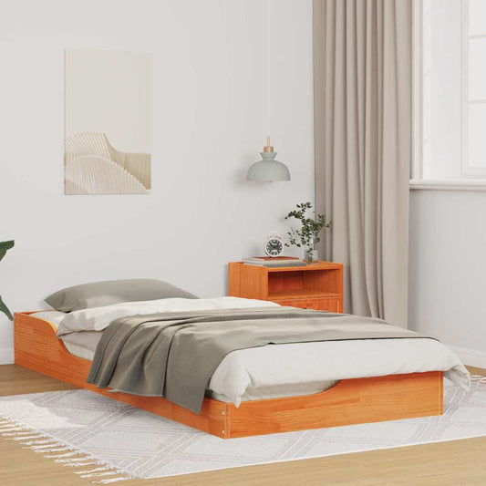 Struttura del letto Marrone cerato 100 x 200 cm Pino massello | homemem39