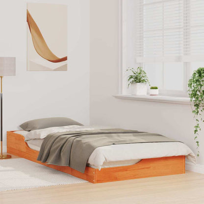 Struttura del letto Marrone cerato 100 x 200 cm Pino massello | homemem39