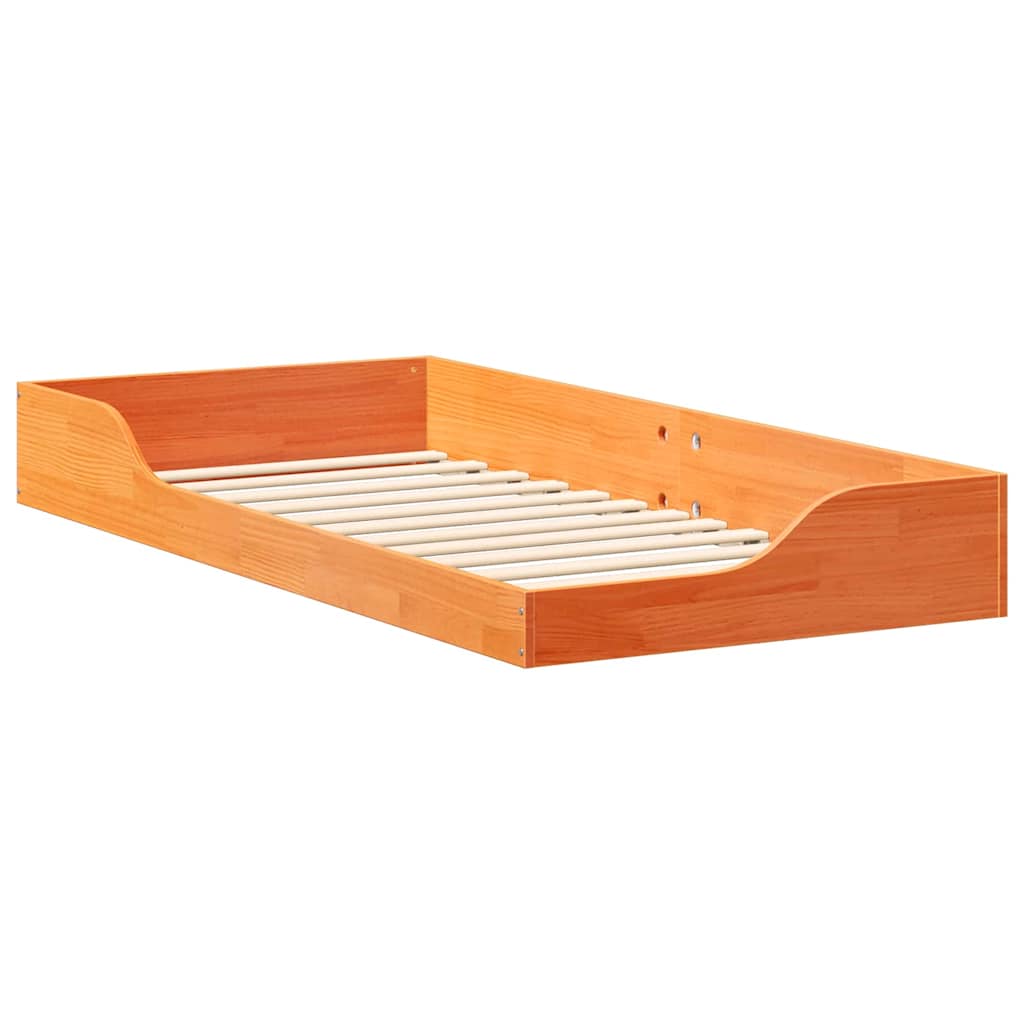 Struttura del letto Marrone cerato 100 x 200 cm Pino massello | homemem39