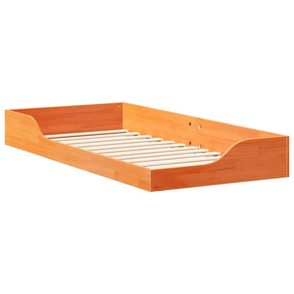 Struttura del letto Marrone cerato 100 x 200 cm Pino massello | homemem39