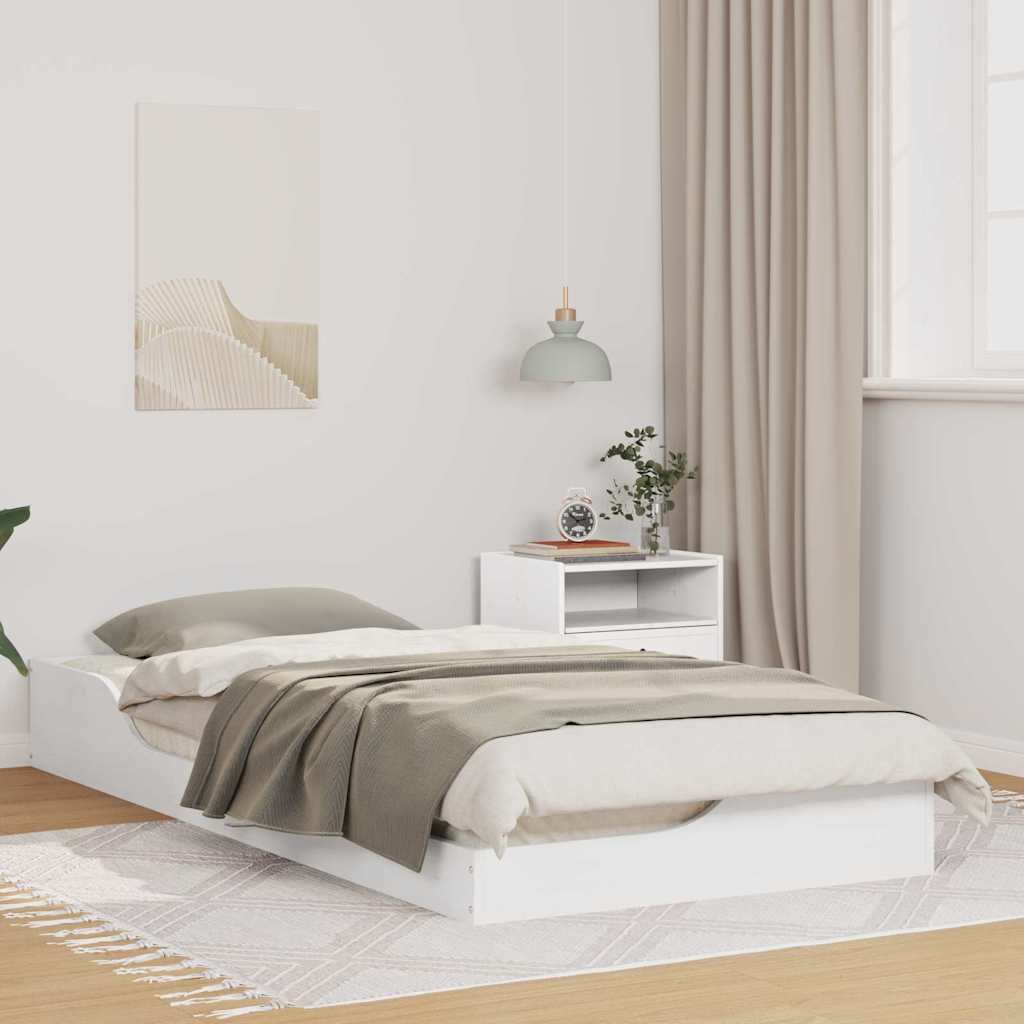 Struttura del letto Bianco 90 x 200 cm Pino massello | homemem39