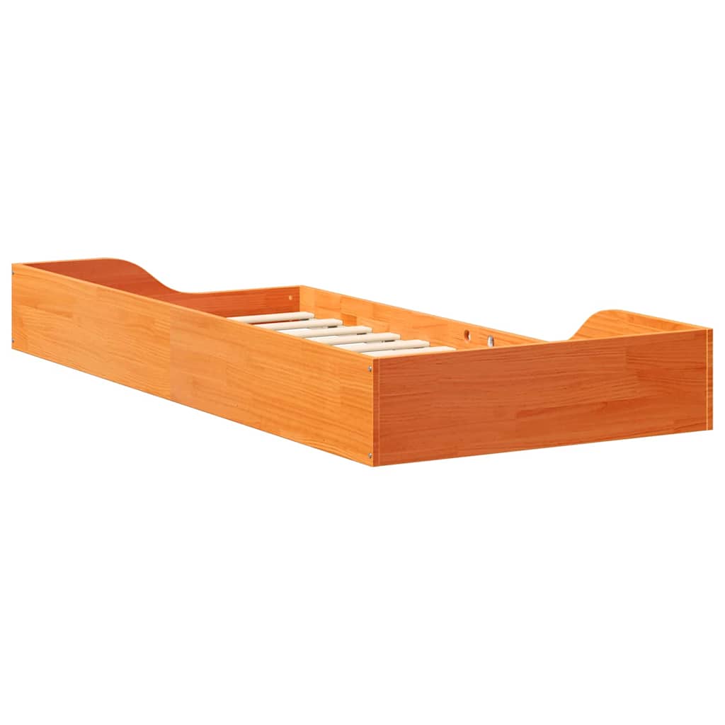 Struttura del letto Marrone cerato 90 x 200 cm Pino massello | homemem39