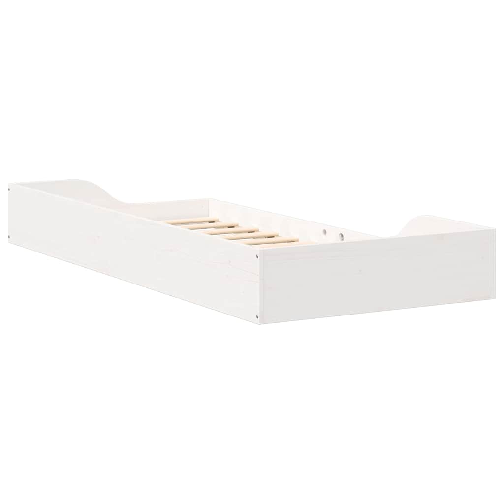 Struttura del letto Bianco 80 x 200 cm Pino massello | homemem39