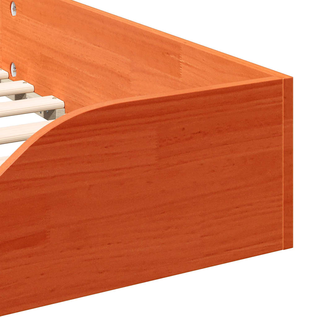 Struttura letto a terra Cera marrone 80 x 200 cm