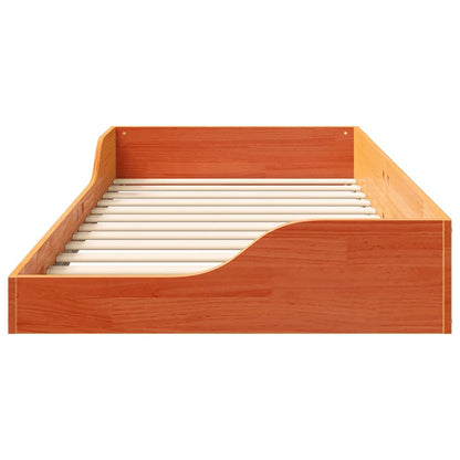 Struttura letto a terra Cera marrone 80 x 200 cm