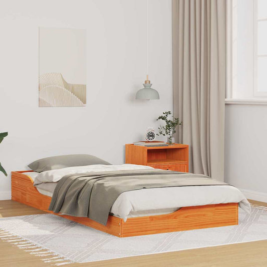 Struttura del letto Marrone cerato 90 x 190 cm Pino massello | homemem39