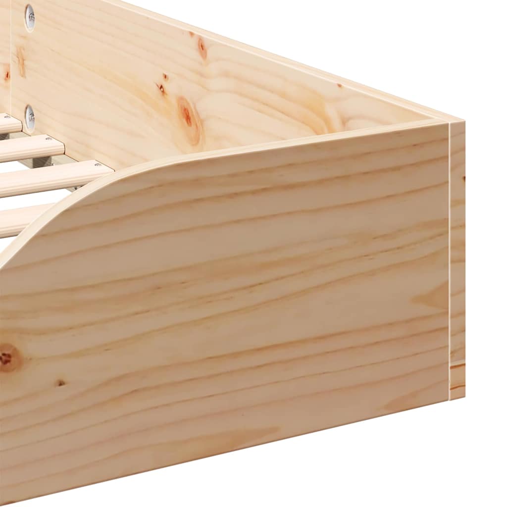 Struttura del letto Marrone 75 x 190 cm Pino massello | homemem39