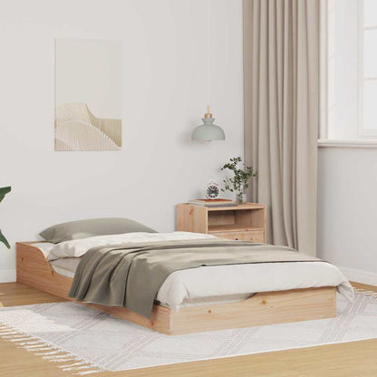 Struttura del letto Marrone 75 x 190 cm Pino massello | homemem39