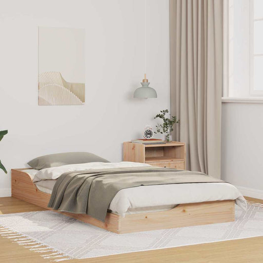 Struttura del letto Marrone 75 x 190 cm Pino massello | homemem39