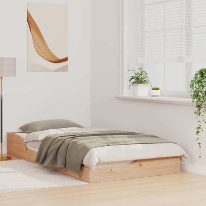 Struttura del letto Marrone 75 x 190 cm Pino massello | homemem39