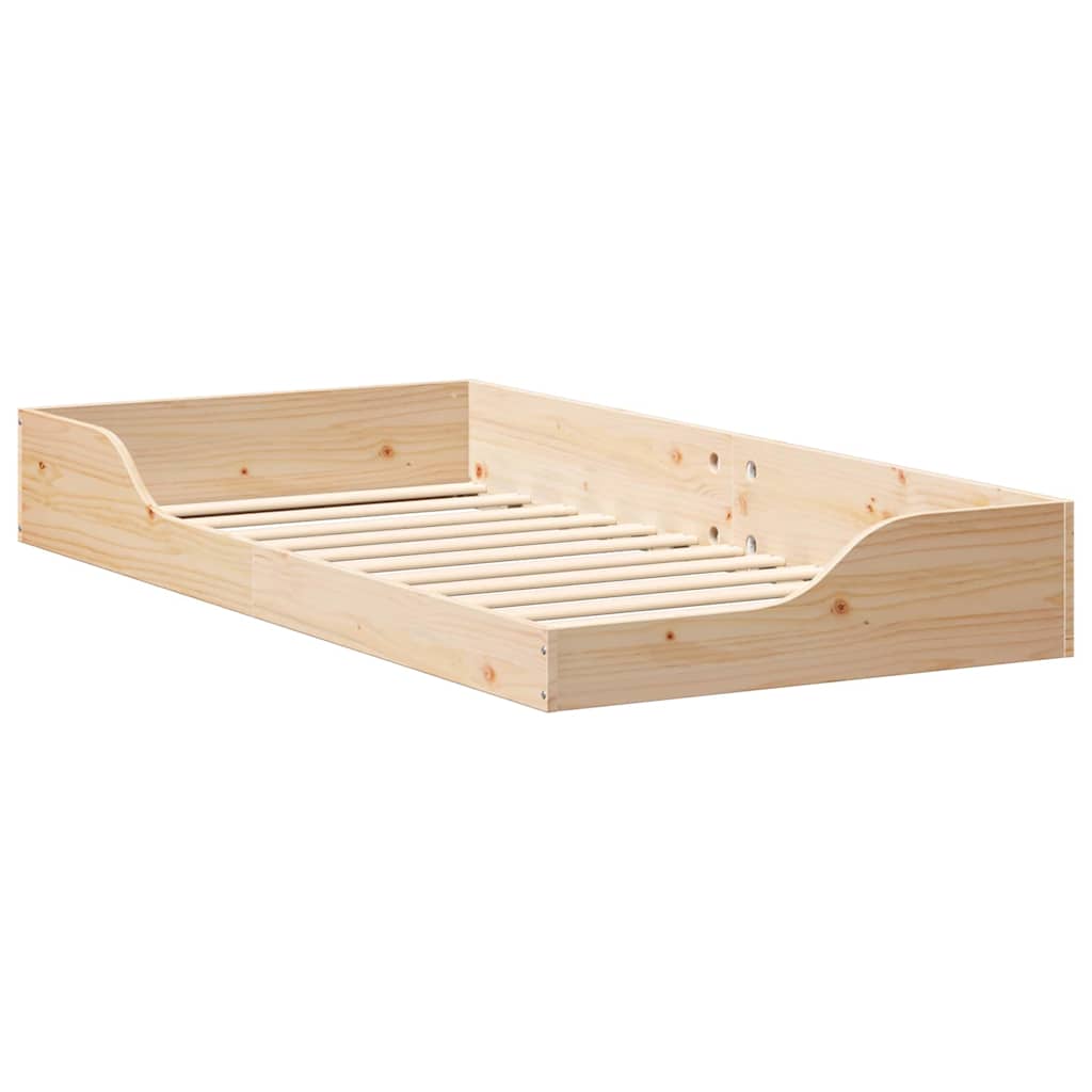 Struttura del letto Marrone 75 x 190 cm Pino massello | homemem39