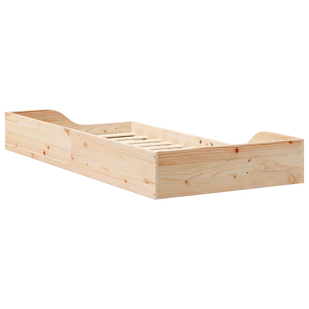 Struttura del letto Marrone 75 x 190 cm Pino massello | homemem39