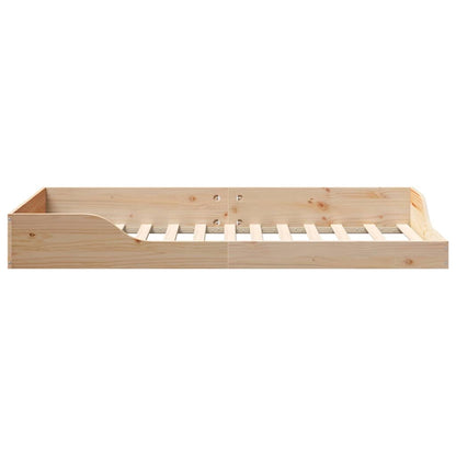 Struttura del letto Marrone 75 x 190 cm Pino massello | homemem39