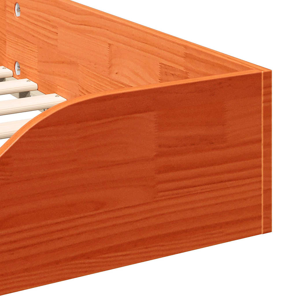 Struttura del letto Marrone cerato 75 x 190 cm Pino massello